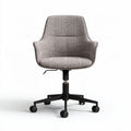 Fabric upholstered office chair with chrome base and adjustable height 58 x 58 x 85cm