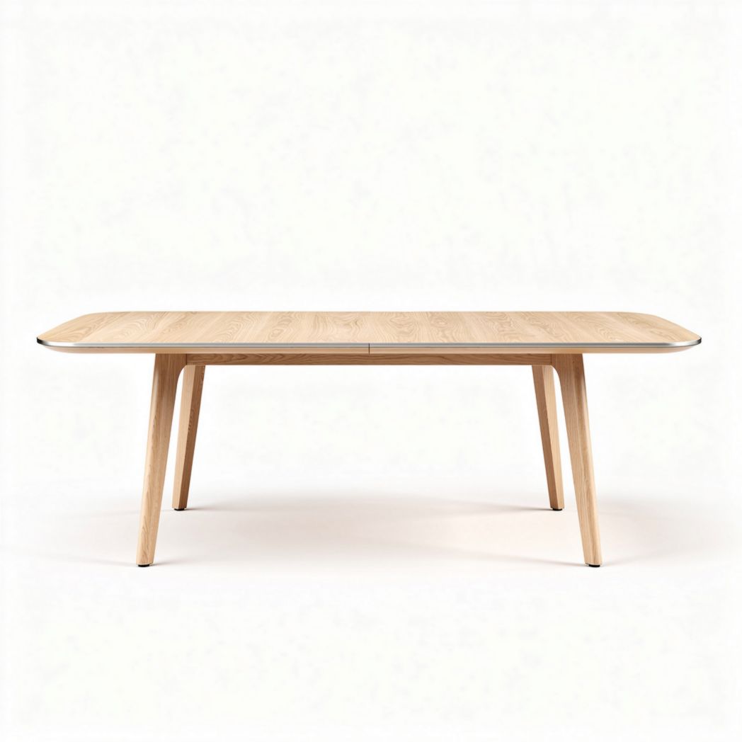 Wooden dining table with a natural finish suitable for modern interiors 180 x 90 x 75cm